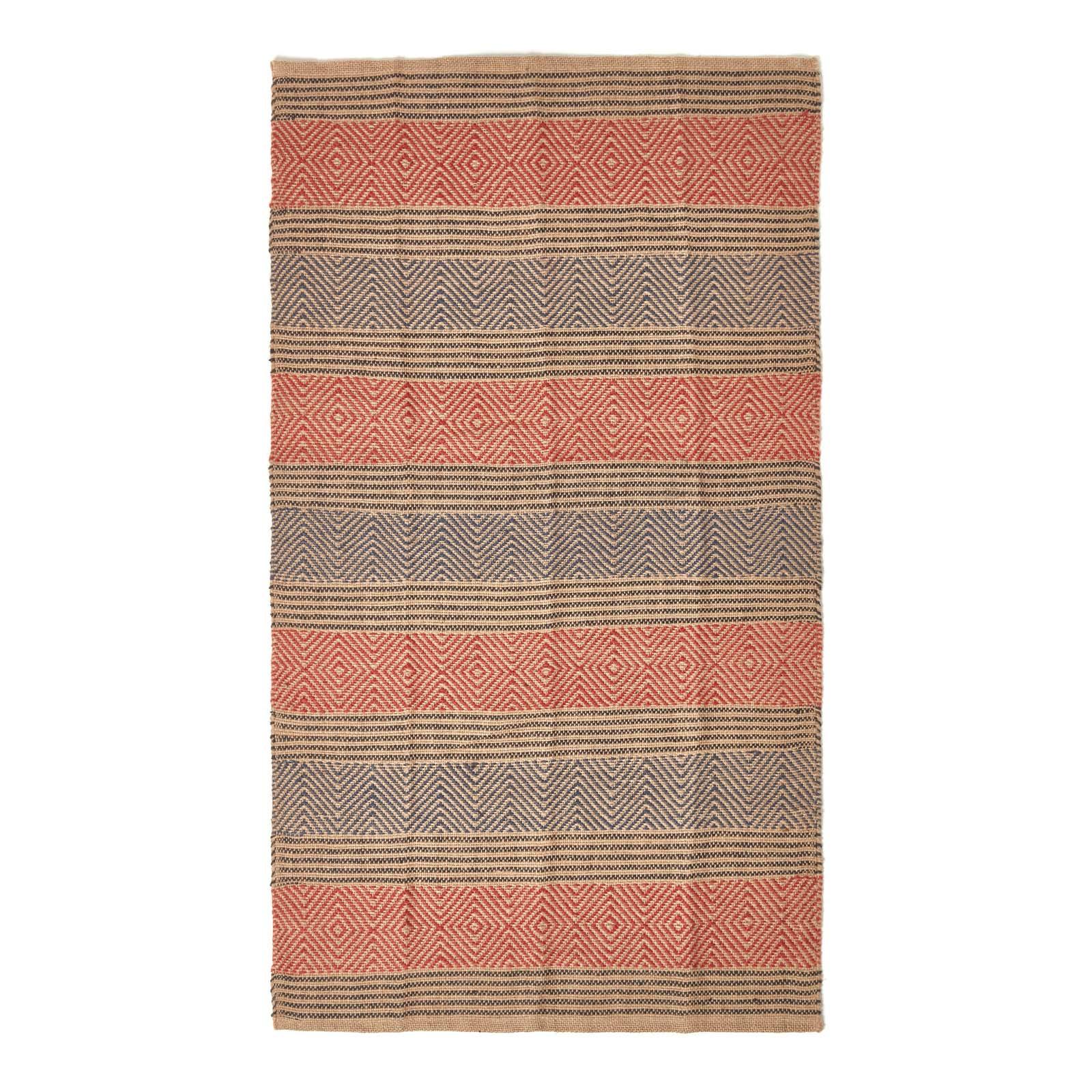 JUTETEPPICH Streifen-Muster 150/240 cm - Multicolor, Naturmaterialen (150/240cm) - Homescapes
