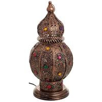LAMPE aus Metall und Glas, 23x50cm - Multicolor, Metall (23/23/49cm) - Wanderlust