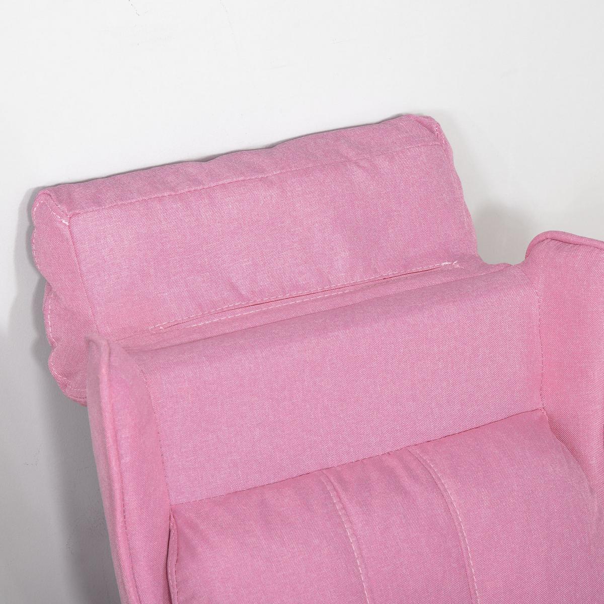 KINDERSESSEL Kindersofa Kindercouch Liegesofa verstellbar mit Fußstütze Rosa - Rosa, Holz (53/70/58cm) - HOMCOM