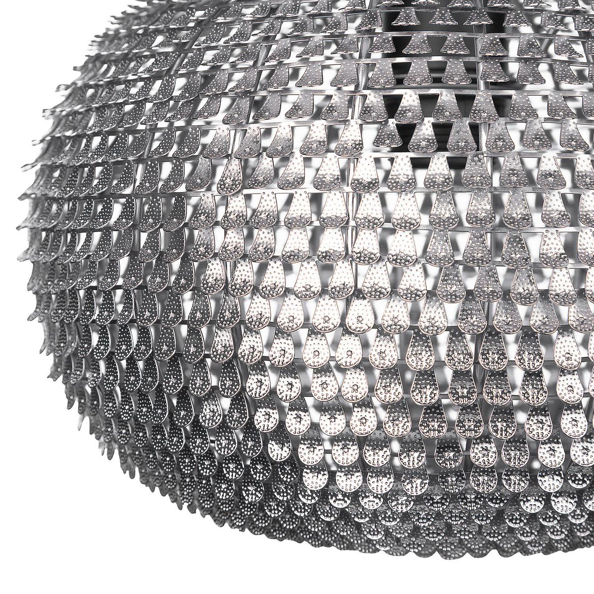 HÄNGELEUCHTE Reine 32/32/146 cm - Silberfarben, Metall (32/32/146cm) - Beliani