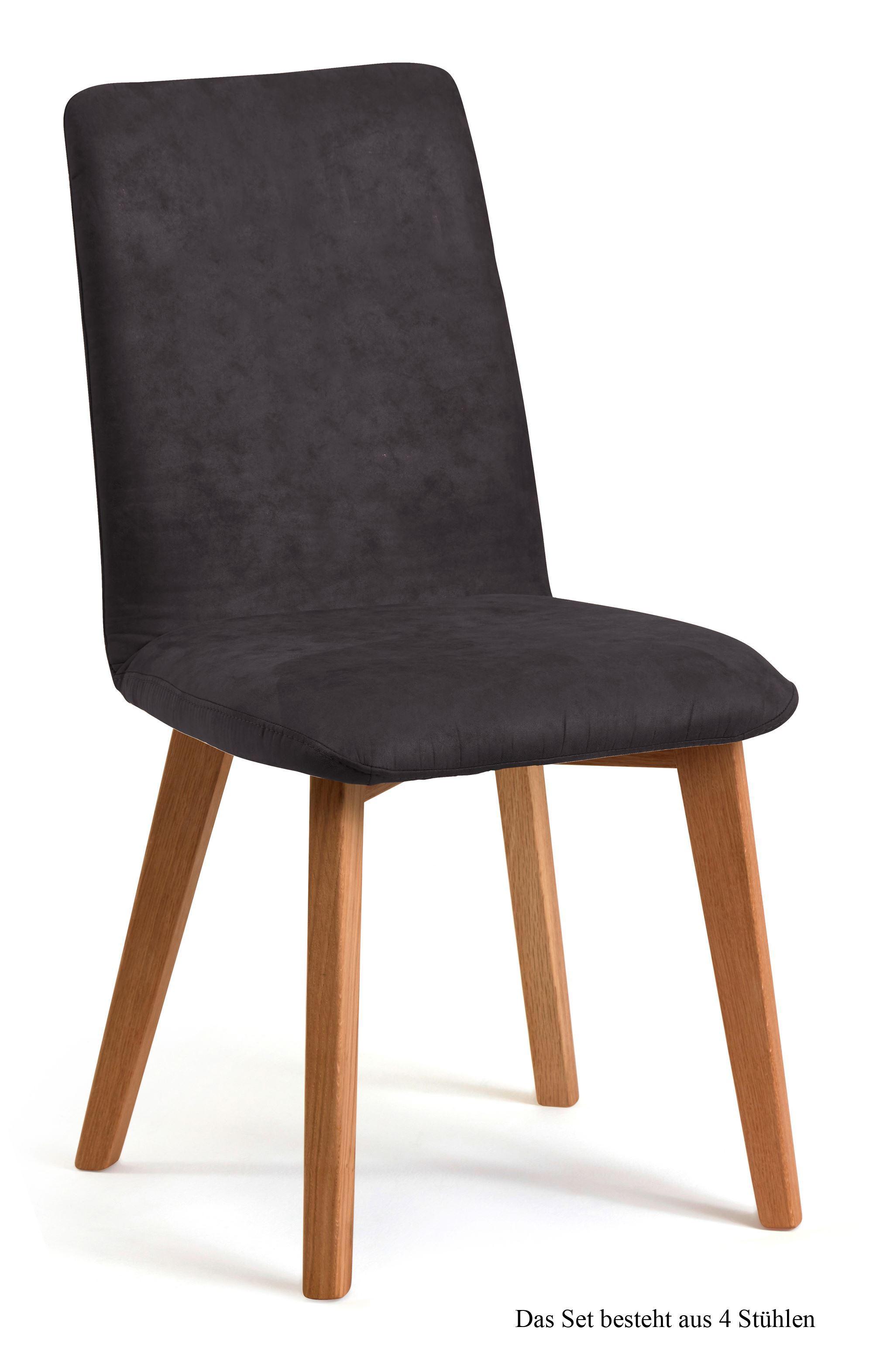 ESSZIMMERSTUHL (4er-Set) Darci 47x92x60 Eiche geölt/Espresso - Eichefarben/Dunkelbraun, Kunststoff (60/92/47cm) - 58aufmkessel
