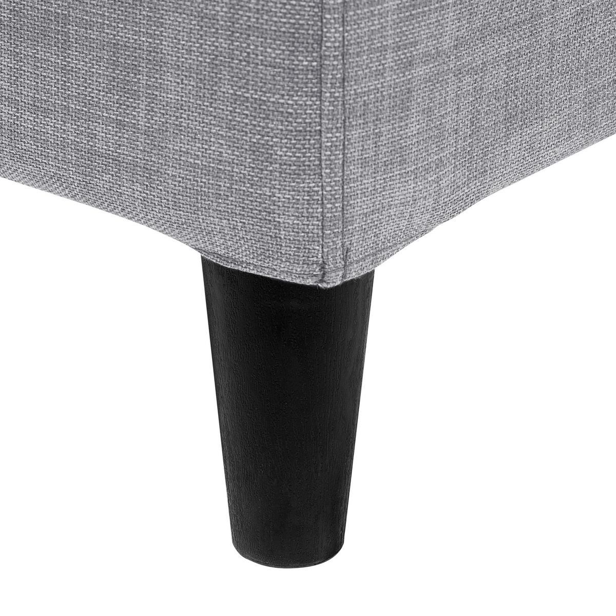 BETTRAHMENBEZUG 180/200 cm Hellgrau Fitou - Hellgrau/Grau, Textil (190/214cm) - Beliani