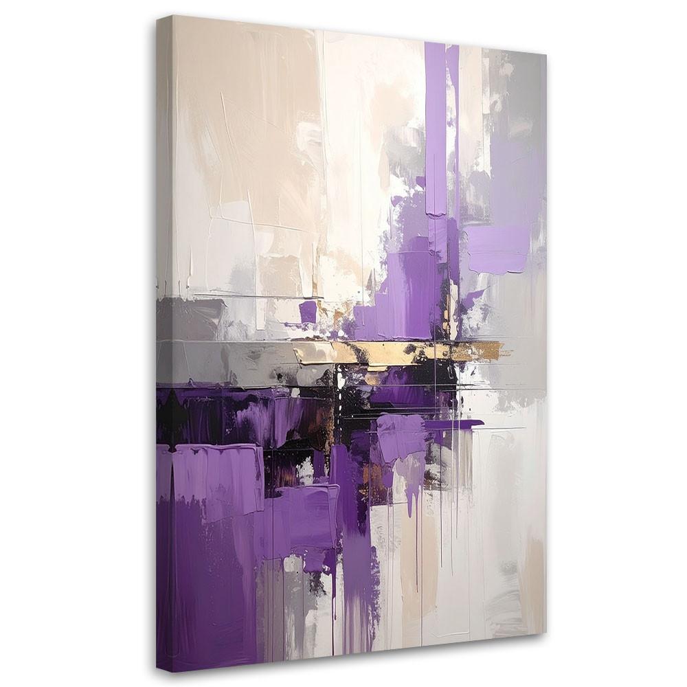 WANDBILD, Violette Abstrakt - Lila, Textil (30/45cm) - Feeby
