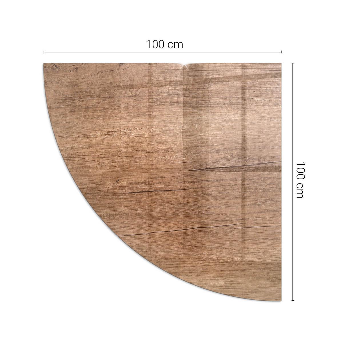 GLASPLATTE für Kamin 100x100 cm - Braun, Glas (100/100/0.4cm) - TULUP
