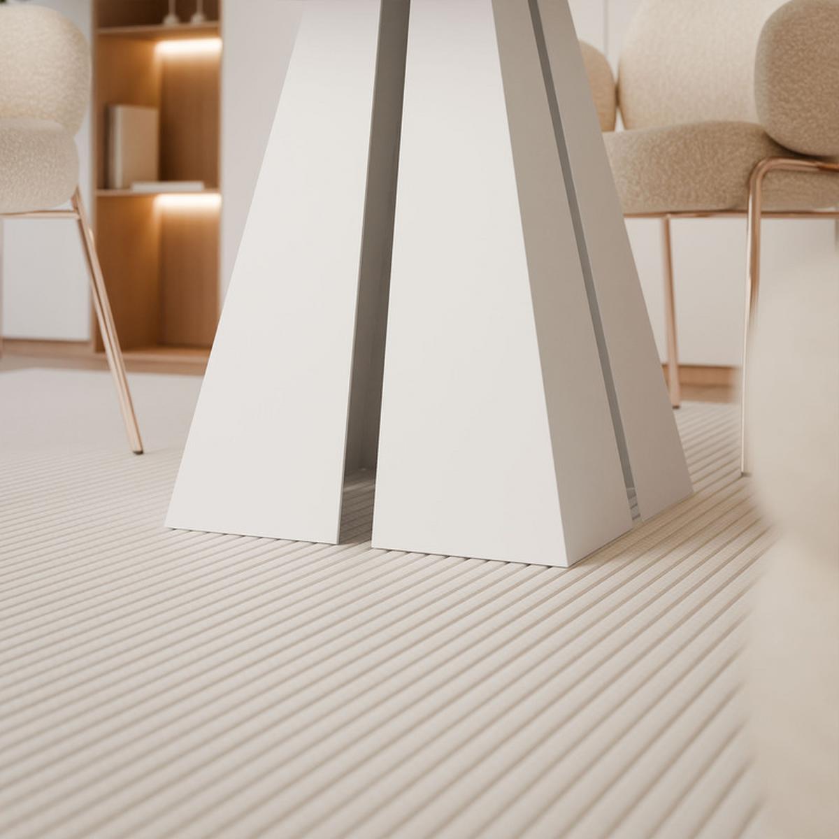 AUSZIEHTISCH ZELO 100/50/76 cm, Weiß / Grigia Pietra (Steingrau) - Weiß/Grau, Holzwerkstoff/Metall (50/100/76cm) - Idohome