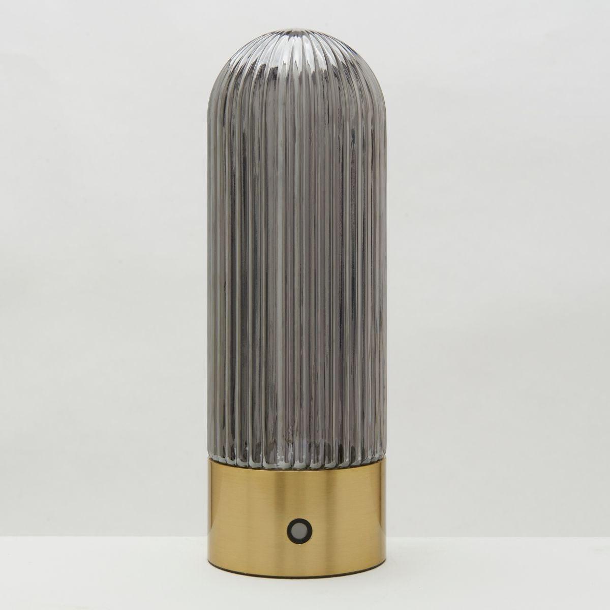 TISCHLAMPE Touareg Rauch H.50cm - Goldfarben, Metall (16/9/27cm) - Signature
