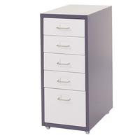 ROLLCONTAINER Anthrazit, Weiß - Anthrazit/Weiß, Metall (28/69/41cm) - MCW