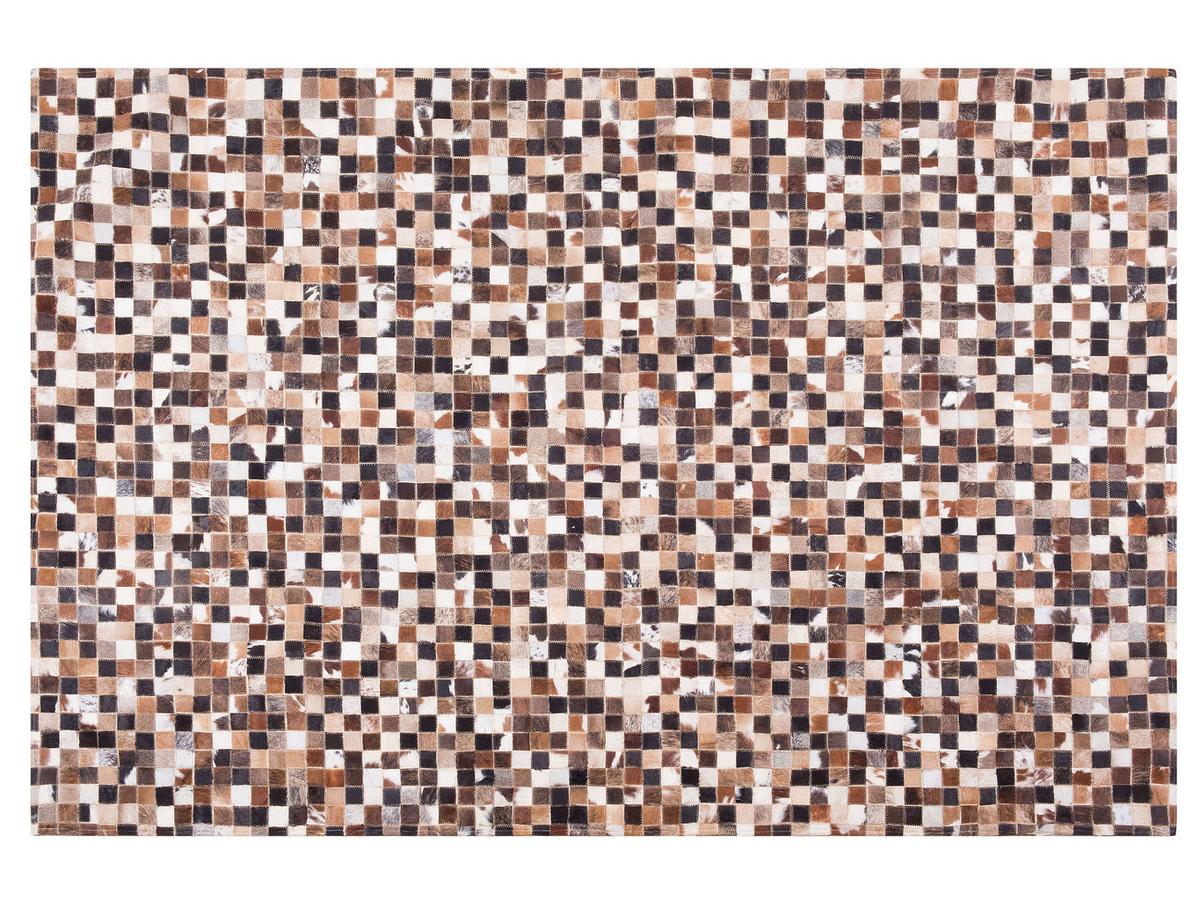 KURZFLOR-TEPPICH Konya 230/160 cm - Multicolor, Fell (160/230cm) - Beliani