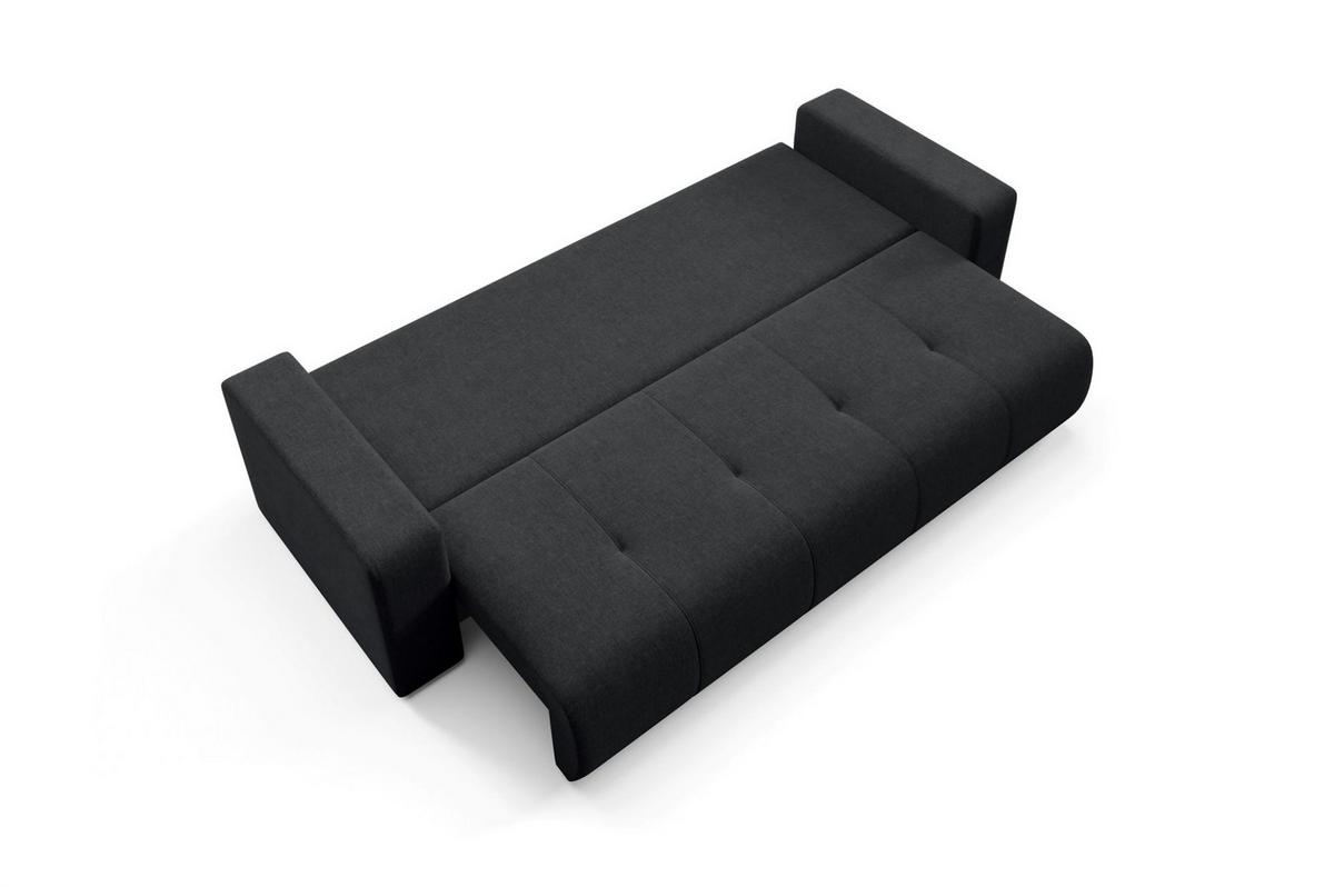 SCHLAFSOFA Augusto - Schwarz, Holzwerkstoff/Textil (244/82/102cm) - Fun Möbel