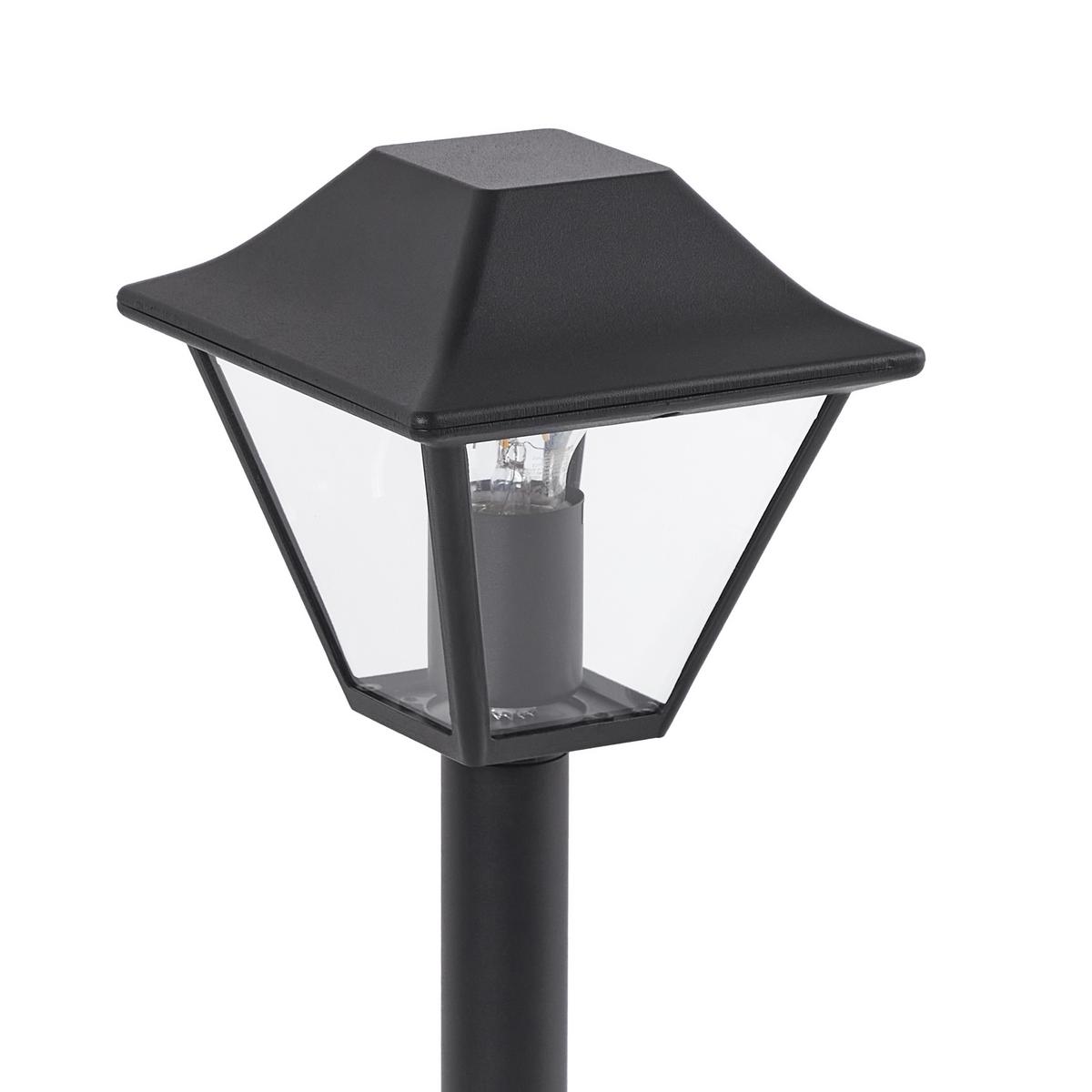 POLLERLEUCHTE Schwarz Gosaba - Schwarz, Metall (18/18/94cm) - Beliani