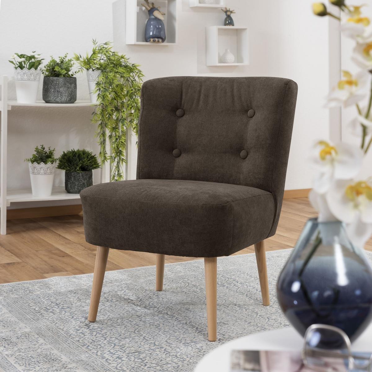 SESSEL Kamle Bezug Flachgewebe Buche natur / schoko - Braun, Kunststoff (68/78/58cm) - 58aufmkessel