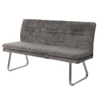 SITZBANK Grau - Dunkelgrau/Grau, Textil (160/90/58cm) - MCW