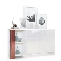 SIDEBOARD Canto Bordeaux Hochglanz - Bordeaux, Holzwerkstoff (143/81/36cm) - Vladon
