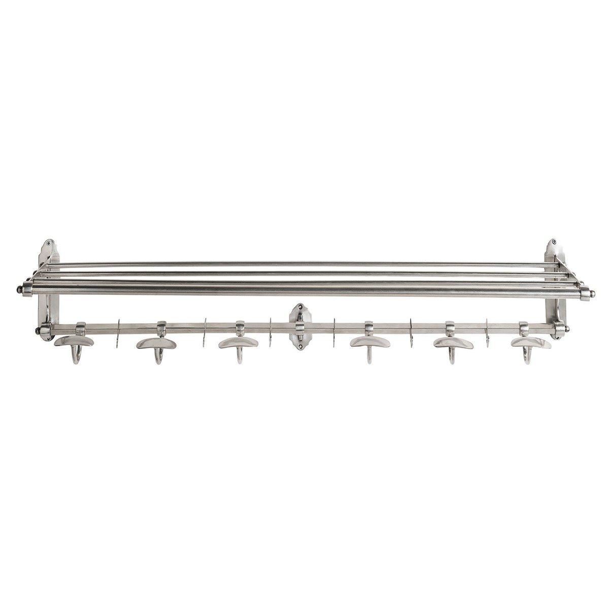 WANDGARDEROBE aus versilbertem Messing - 100/20/28 cm - Silberfarben, Metall (20/28/100cm) - Signature