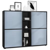 HIGHBOARD Cuba Türen in Denim matt - Pastellblau, Holzwerkstoff (130.5/105.5/35.5cm) - Vladon