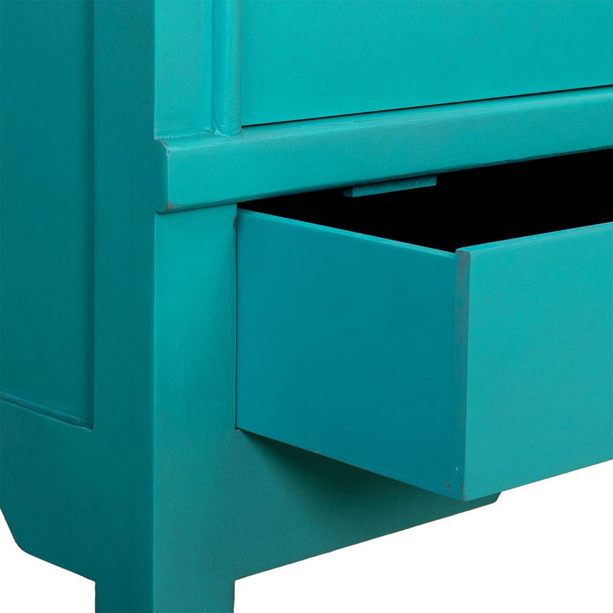 SCHRANK aus Holz 100x45x160 cm - Blau, Holz (100/160/45cm) - Wanderlust