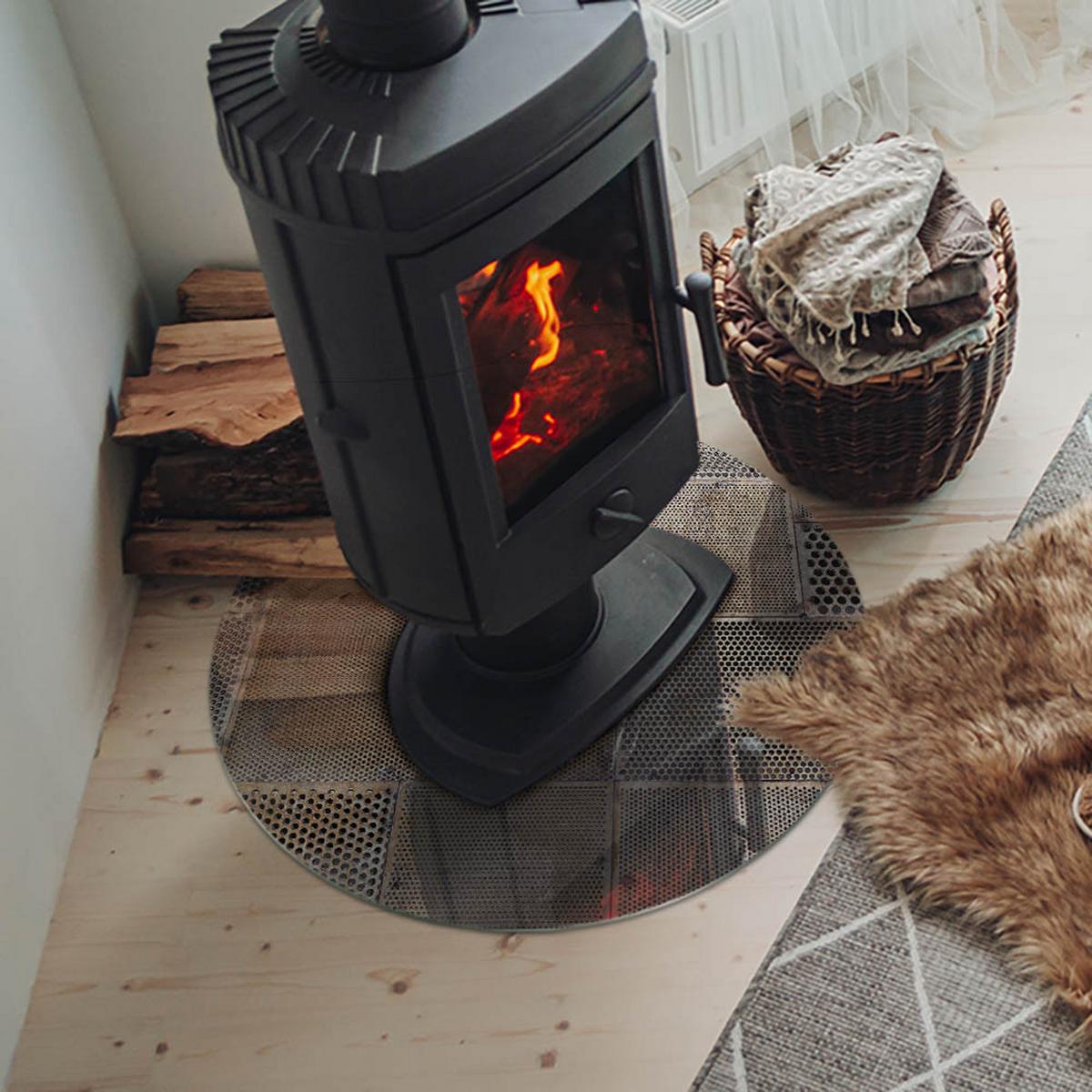 GLASPLATTE für Kamin Ø 60 cm - Beige, Glas (60/60/0.4cm) - TULUP