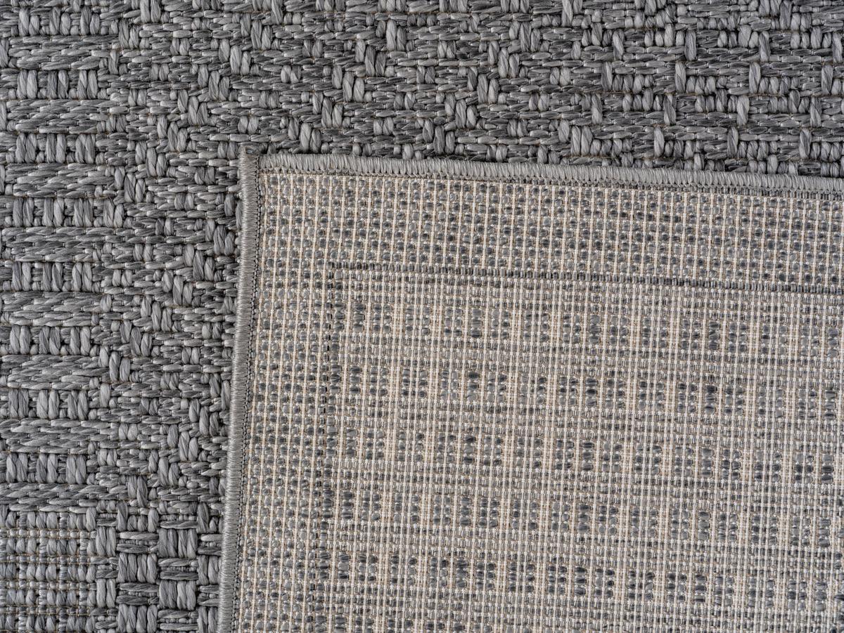 TEPPICH Outdoor LERMOOS in Grau, einfarbig, aus Polypropylen, 120 x 170 cm - Grau, Textil (120/170cm) - KADIMA DESIGN