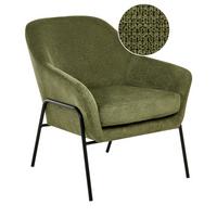 SESSEL Grün Veddige - Schwarz/Grün, Textil (74/85/82cm) - Beliani