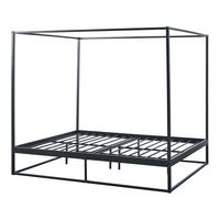 HIMMELBETT Kristianstad - Schwarz, Metall (160/200cm) - [en.casa]