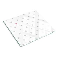GLASPLATTE 60x52 cm Punkte und Herzen - Grau, Glas (60/0.4/52cm) - TULUP