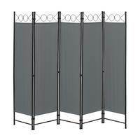 SICHTSCHUTZ Saragossa - Dunkelgrau, Textil/Metall (200/2cm) - [en.casa]