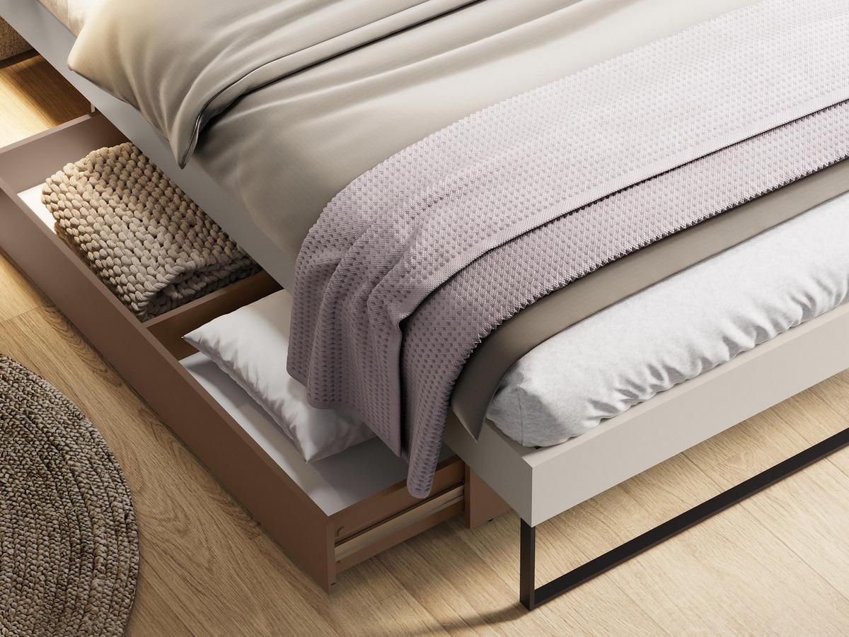 JUGENDBETT Sigma 120x200 SG13 - Kaschmir/Trüffeleichefarben, Holzwerkstoff/Metall (120/200cm) - MIRJAN24