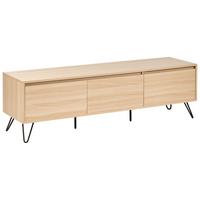 TV-MÖBEL Hellbraun Cardigan - Hellbraun/Schwarz, Holzwerkstoff (150/45/40cm) - Beliani