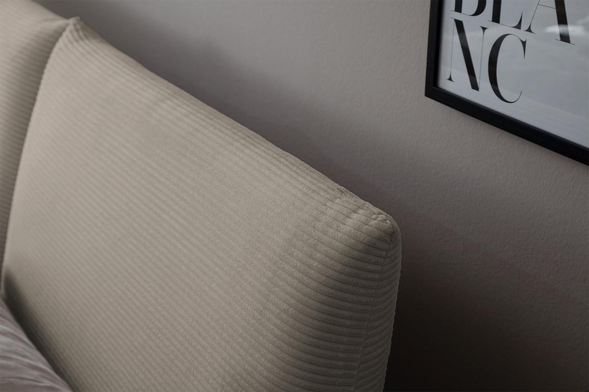 POLSTERBETT HENRY Granit Cord - Hellgrau/Grau, Textil (140/200cm) - KAWOLA