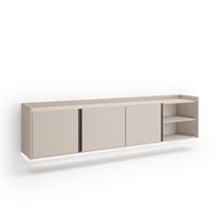 LOWBOARD, Beige, 207/35/50cm, Hängend - Beige, Holzwerkstoff (207/50/35cm) - Skraut Home