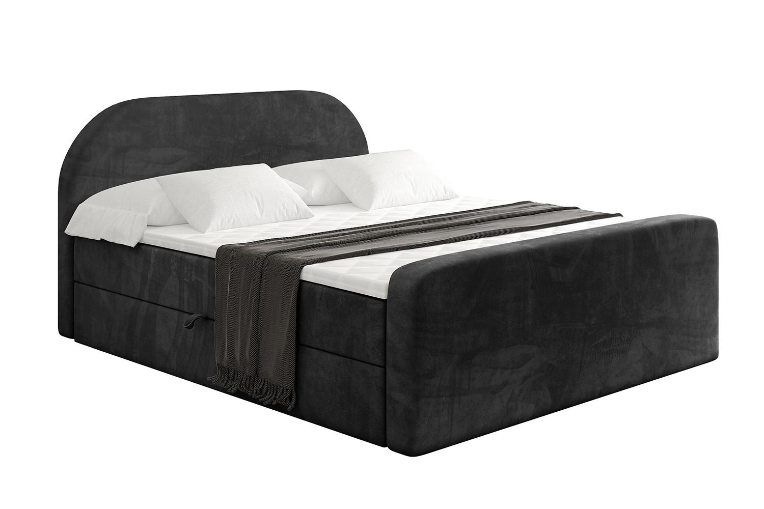 BOXBETT mit Matratze H4 und Lattenrost - NOX-Z - 180x200 - Schwarz Casablanca - Schwarz, Holzwerkstoff (180/200cm) - ALTDECOR