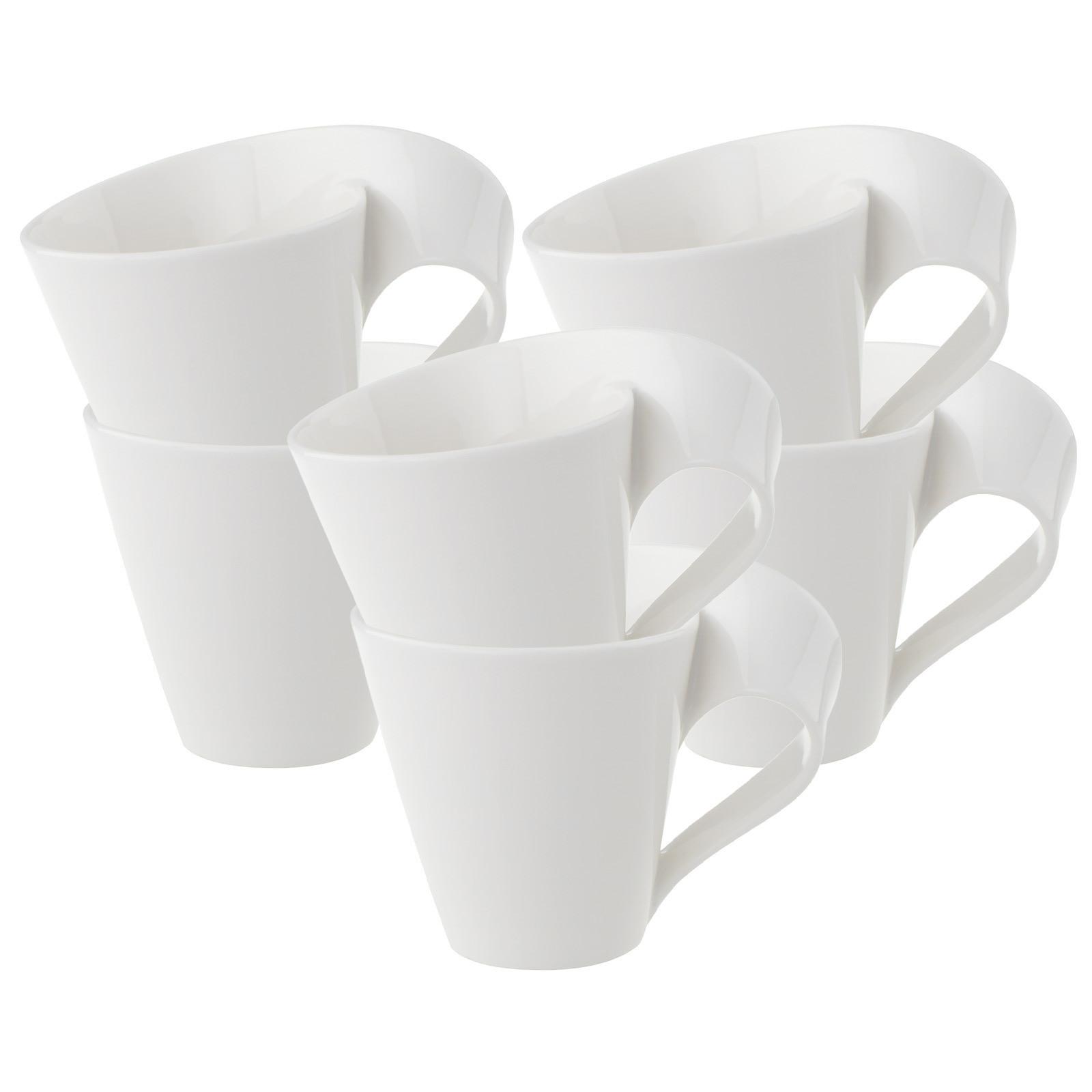 KAFFEETASSEN NewWave weiß 200 ml 6er Set - Weiß, Keramik (0.001L) - Villeroy & Boch