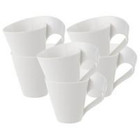 KAFFEETASSEN NewWave weiß 200 ml 6er Set - Weiß, Keramik (0.001L) - Villeroy & Boch
