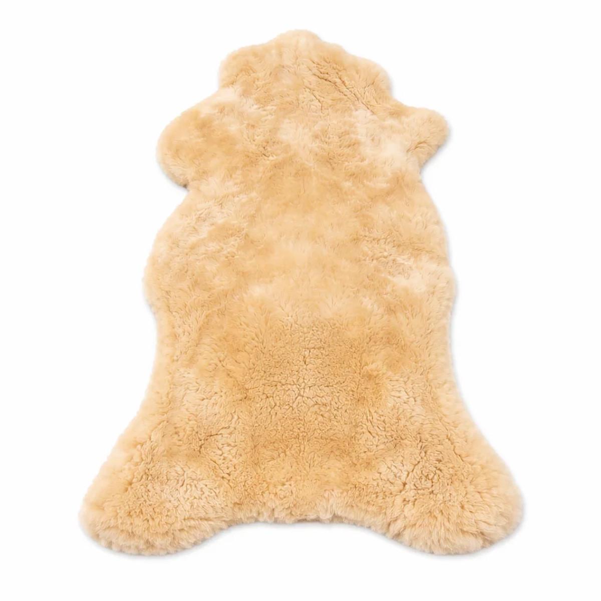 FELL Deutsches Merino Lammfell Schaffell Hellbraun ca. 105 cm - Hellbraun, Fell (55/105cm) - Provellus