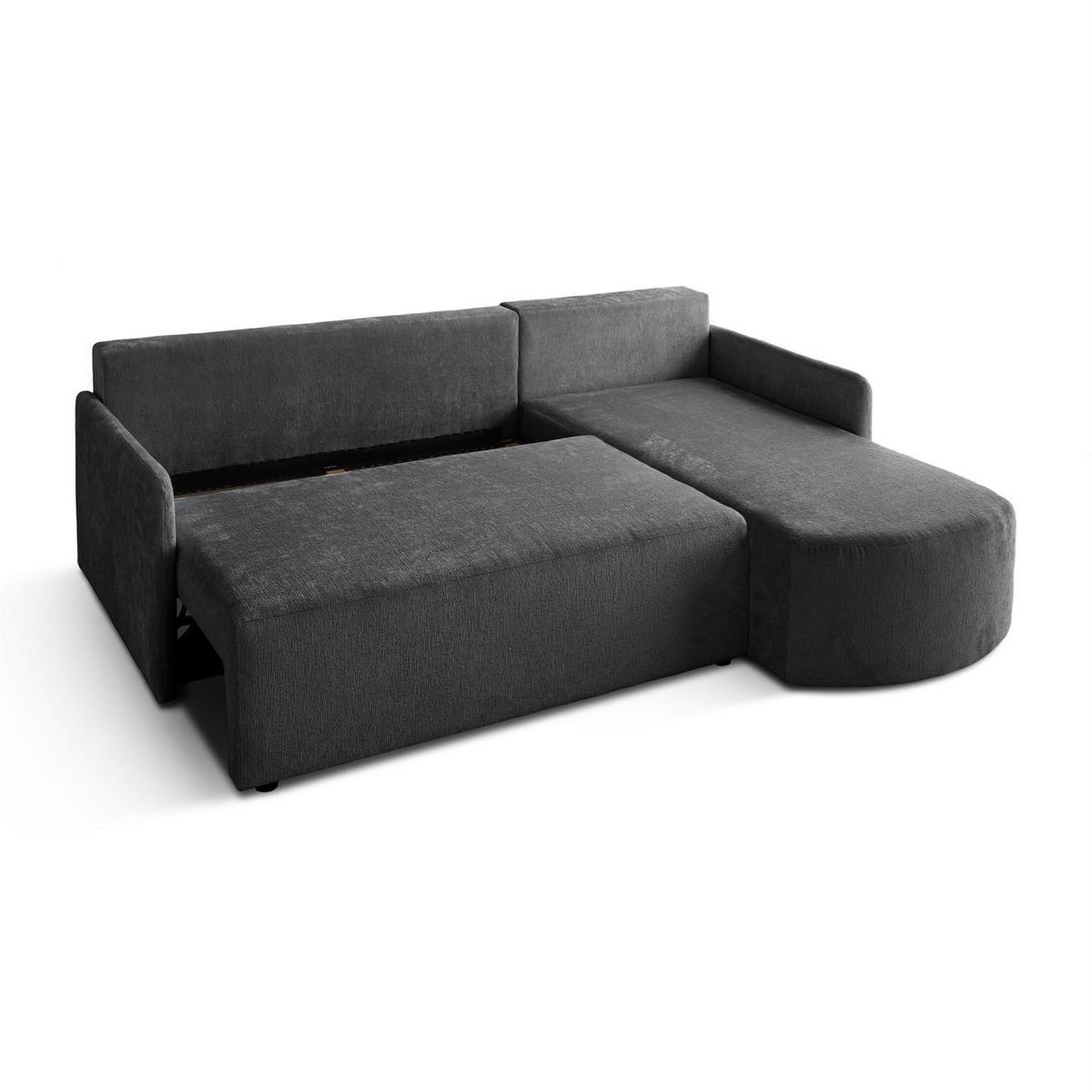 ECKSOFA BLISS mit Schlaffunktion und Bettkasten Harmony 90 - Grau, Textil (212/160cm) - Lookway