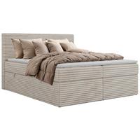 BOXBETT TILION 140/200 - Beige Cord - Topper T25 - H3 - Beige, Textil (140/200cm) - MKS
