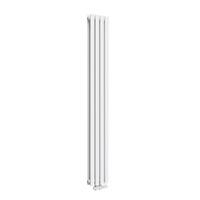 HEIZKÖRPER Doppelrohr vertikal montierbar Weiß 24/180/8,1 cm - Weiß Hochglanz, Metall (24/180/8cm) - EMKE