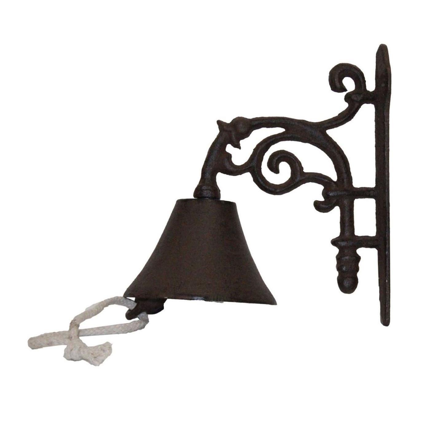 TÜRGLOCKE Gusseisen Ornament - Braun, Metall (18/18/18cm) - Homescapes