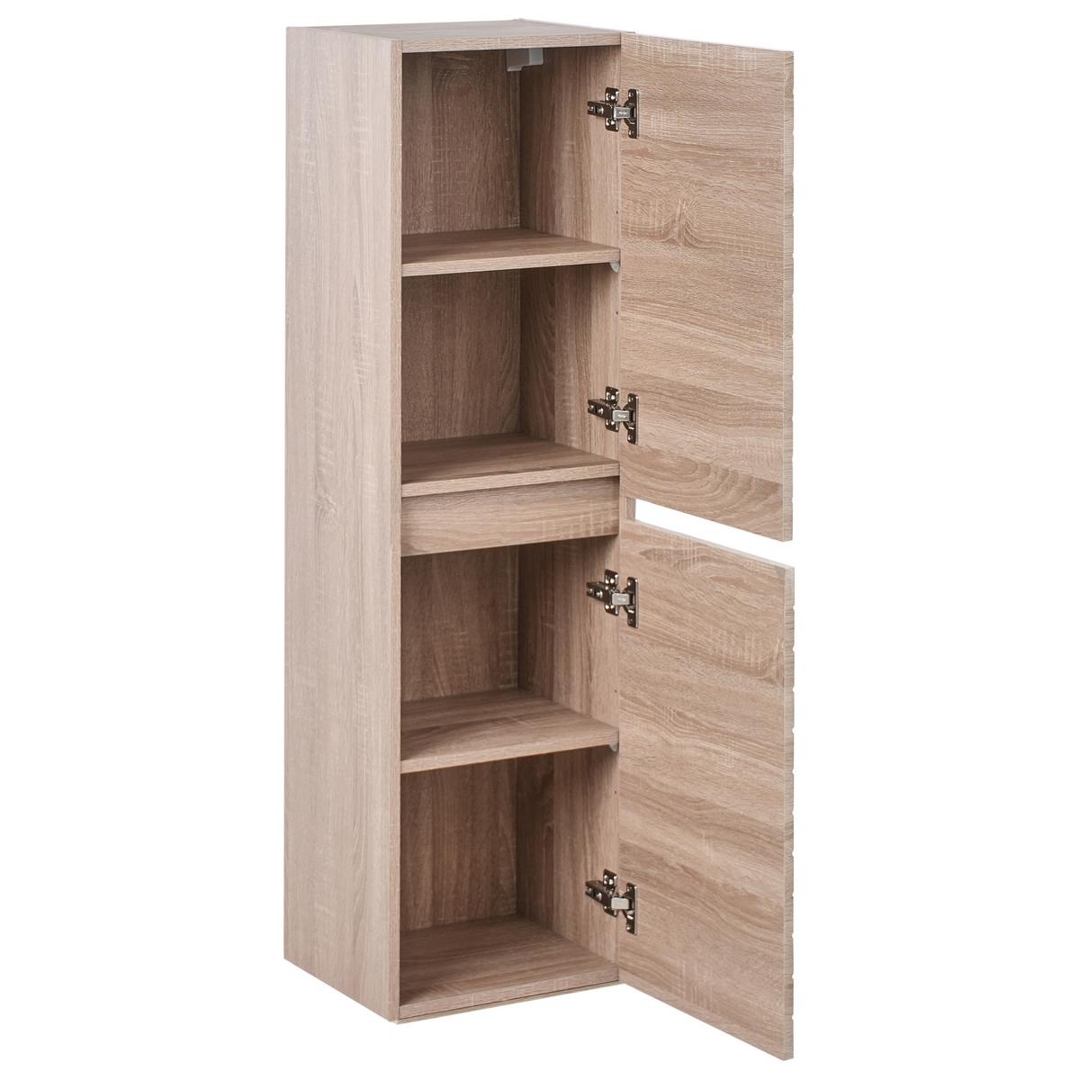 BAD-WANDSCHRANK 35 cm Hellbraun Urucu - Hellbraun/Braun, Holzwerkstoff (35/120/30cm) - Beliani