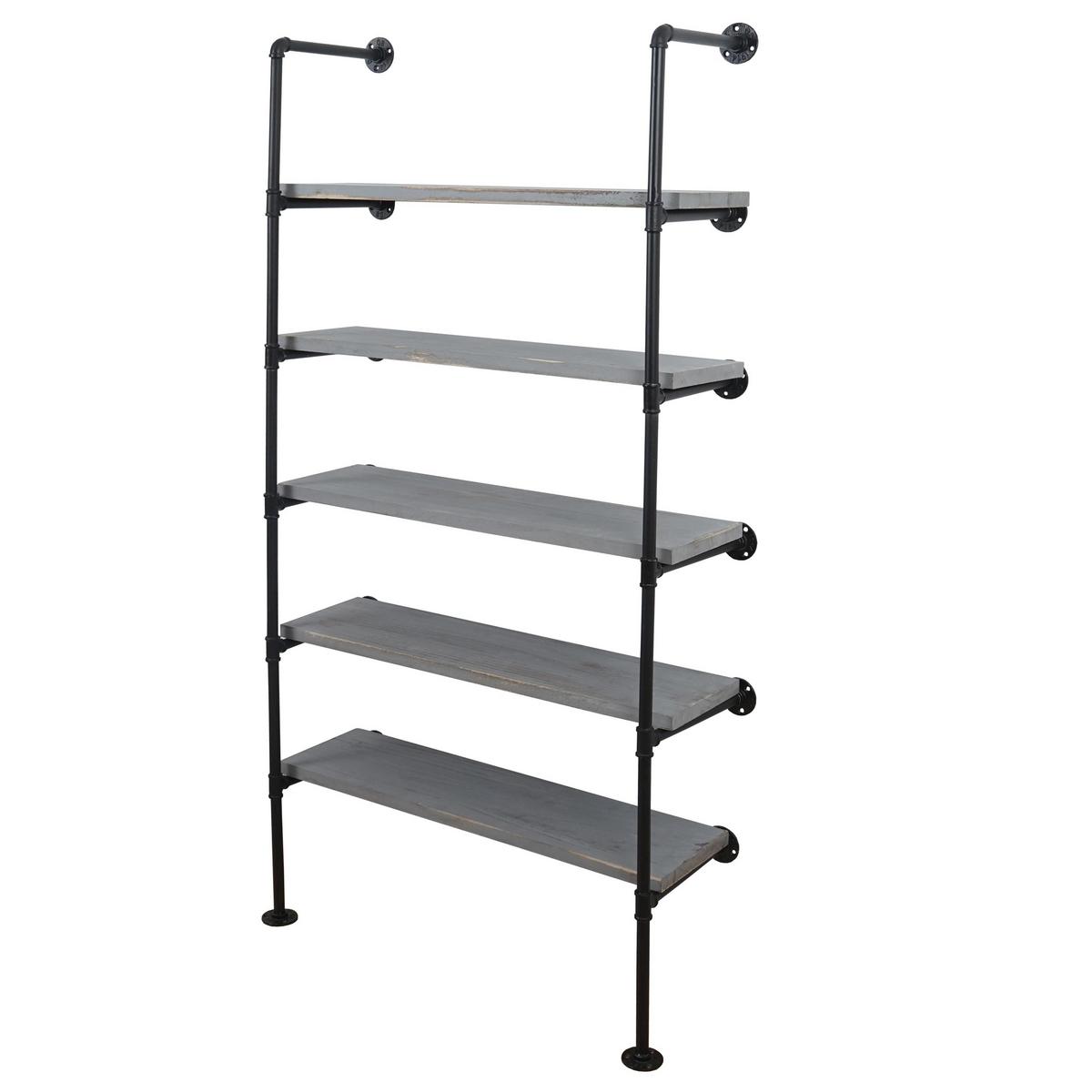 STANDREGAL Grau - Grau, Holz (80/165/28cm) - MCW