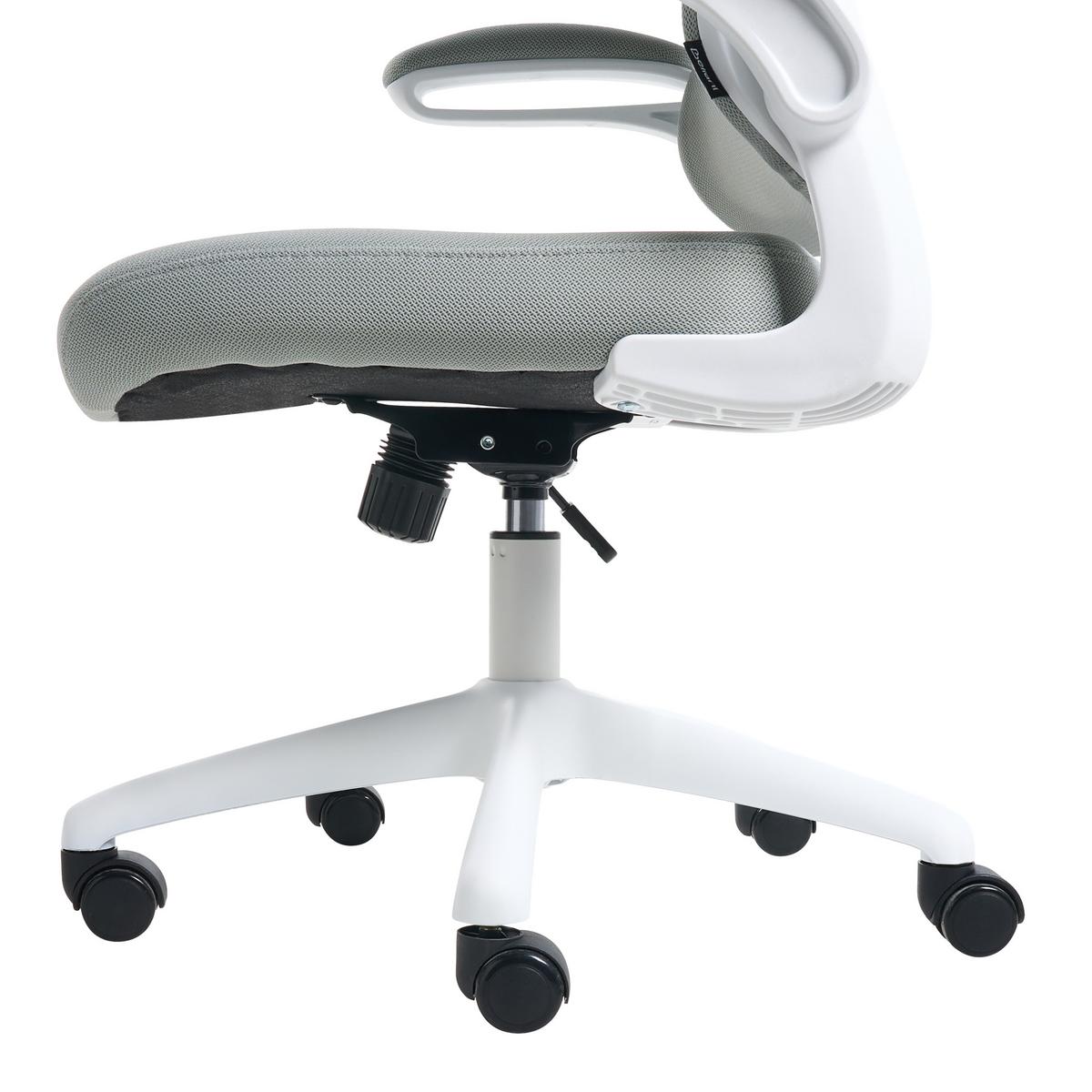 BÜROSTUHL Stoff Hellgrau Nexel - Grau, Textil (60/114/60cm) - Beliani