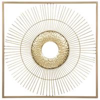 WANDDEKORATION Metall gold Mercury - Goldfarben, Metall (50/50/3cm) - Beliani