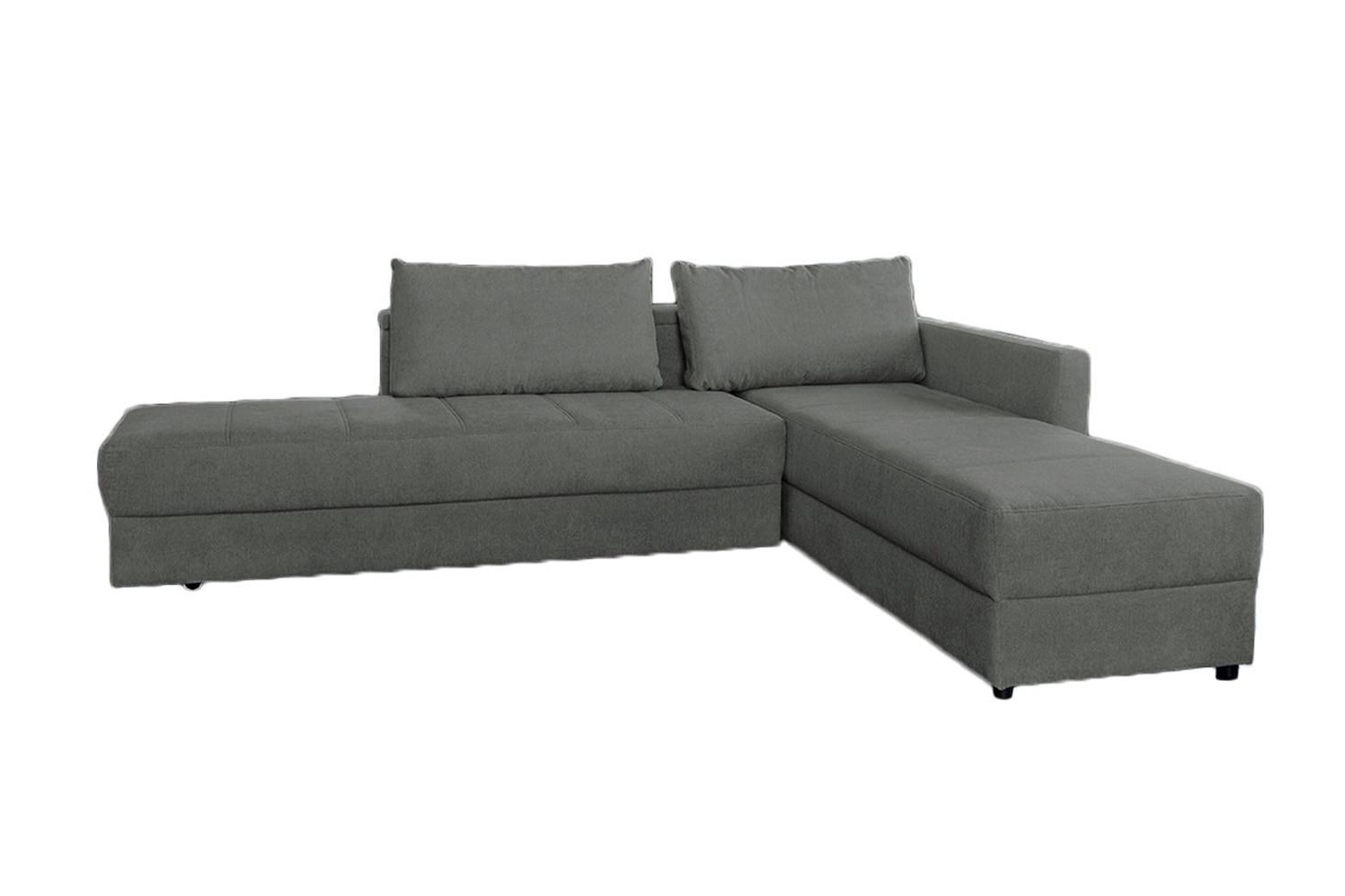 SCHLAFSOFA IDA Anthrazit Webstoff Mit Schlaffunktion - Anthrazit/Schwarz, Textil (287/229cm) - KAWOLA