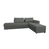 SCHLAFSOFA IDA Anthrazit Webstoff Mit Schlaffunktion - Anthrazit/Schwarz, Textil (287/229cm) - KAWOLA