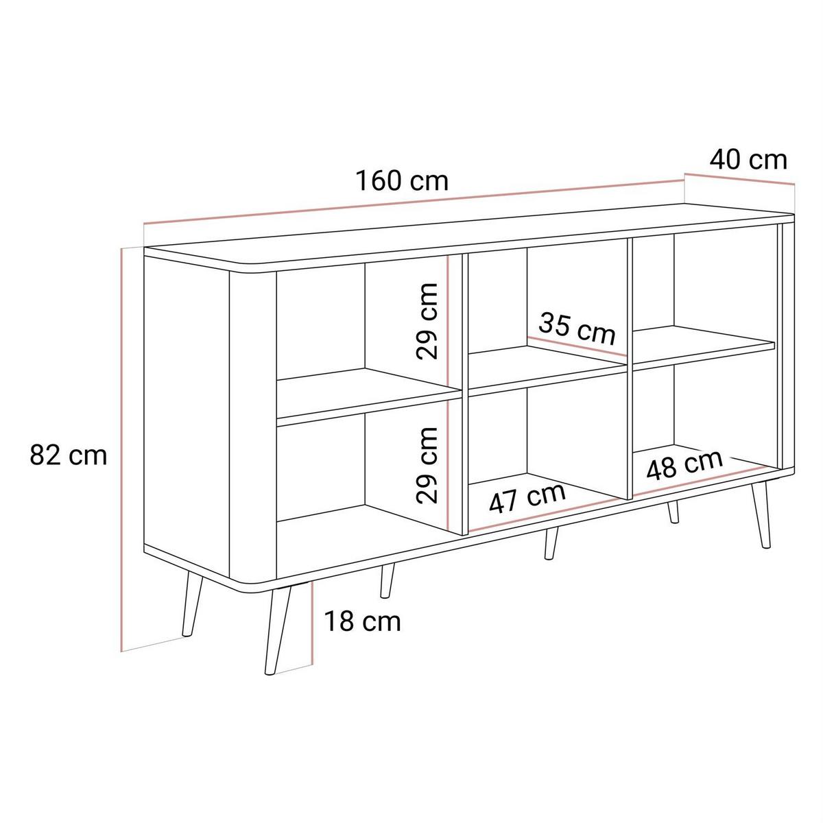 KOMMODE auf Füßen AUTUMN 2D1W mit Glasfront, Kaschmir / Grauer Stein - Beige, Holzwerkstoff (160/82/40cm) - Lookway