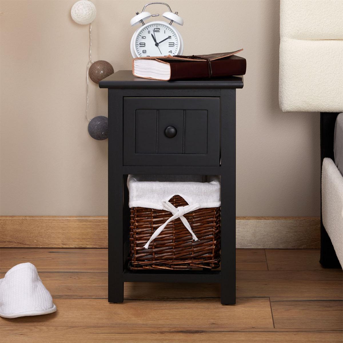 NACHTTISCH MESSINA 2ER-SET - Schwarz, Holzwerkstoff (28/46/31cm) - CARO-Möbel