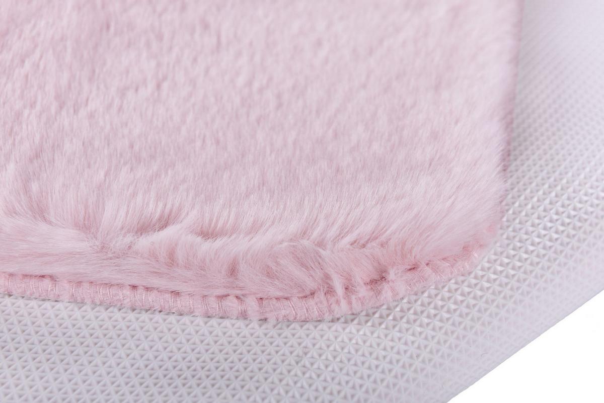 KUNSTFELLTEPPICH Sara 50x60 cm - Rosa, Textil (50/60cm) - Gino Falcone