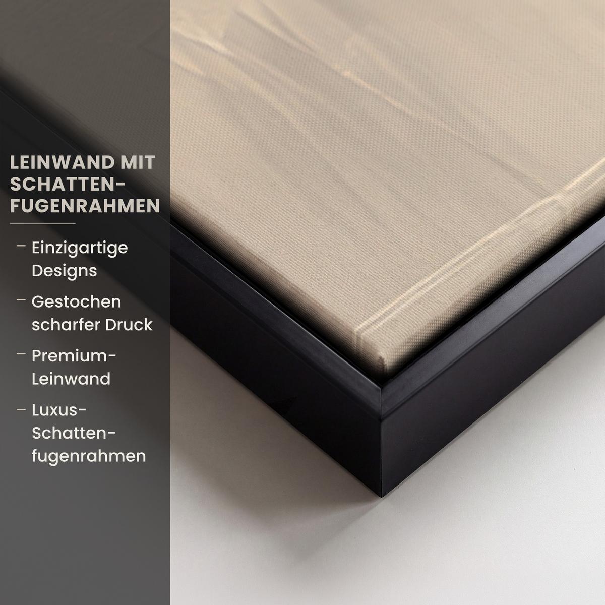 LEINWAND Bilder mit Rahmen - Weltkarte - Gold - Schwarz - Abstrakt - 120x80 - Kupferfarben, Textil (120/80cm) - MuchoWow