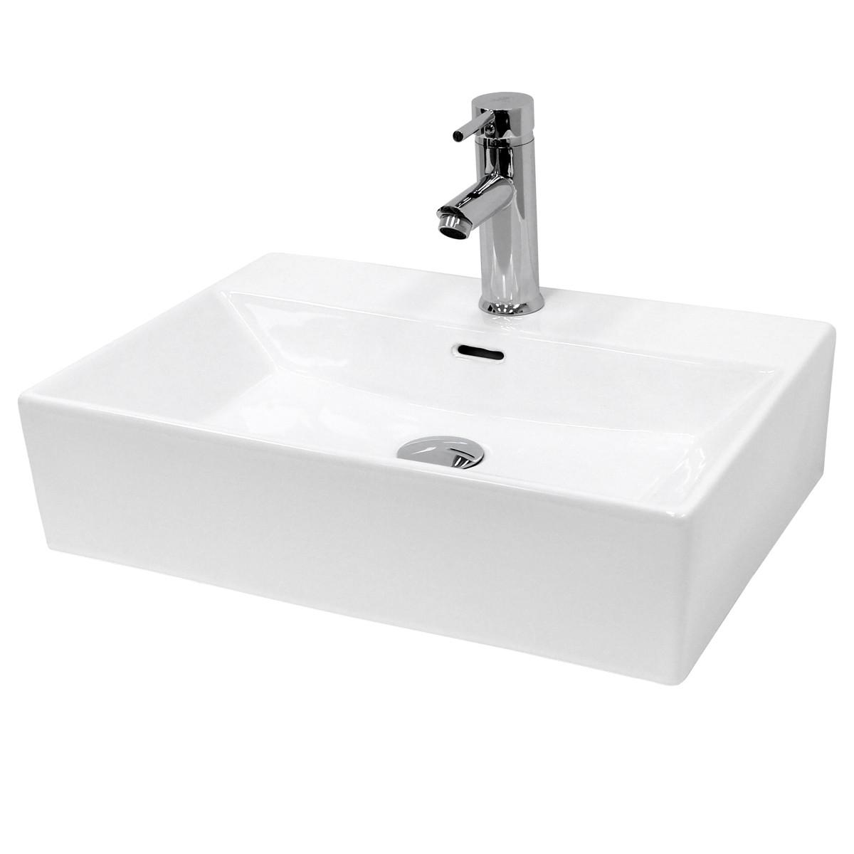 WASCHBECKEN - Weiß, Keramik (36/13/51.5cm) - ECD-Germany
