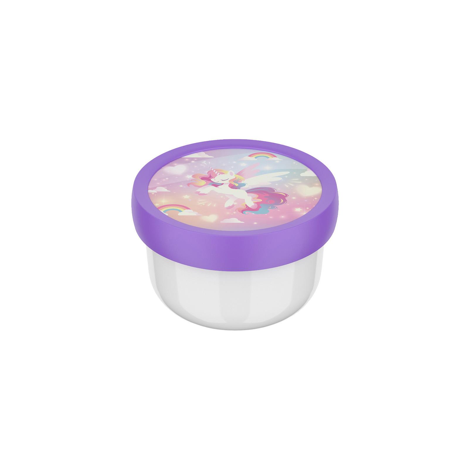 FRUCHTBOX Campus Unicorn Glow 300 ml - Violett/Weiß, Kunststoff (6.7/10.4/6.7cm) - Mepal